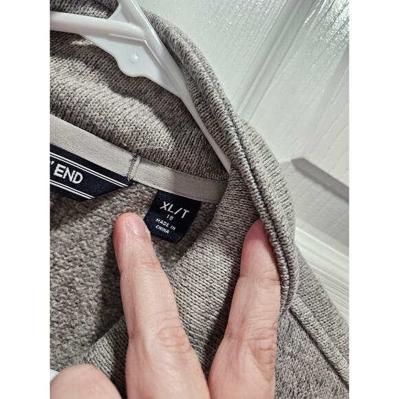 Lands End Gray Women's Zip Up Jacket Coat Size XL Lagenlook - Picture 3 of 15